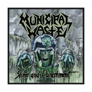 MUNICIPAL WASTE  SLIME AND PUNISHMENT WOVEN SEW ON PATCH OFFICIAL ITEM - Picture 1 of 2