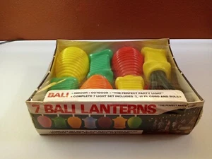 Vintage BALI Blow Mold 7 LANTERNS: Complete Set 15'- Sealed with Box Damage  - Picture 1 of 12