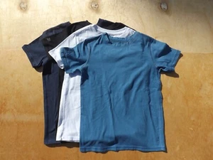Gr. Medium (7) Jungen Cat & Jack Solid T-Shirt Set weiß off-black blau - Bild 1 von 4