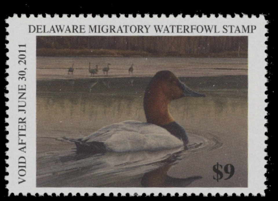 2010  Delaware State Duck Stamp Mint Never Hinged. Original Gum  - Image 1 of 1