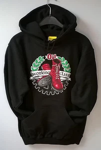 Oi! Working Class Boots Kapuzenpullover Hoodie schwarz Gr. S-XXL - Imagen 1 de 1