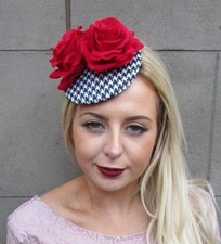 Black And White Wedding Hat In Women S Fascinators Headpieces