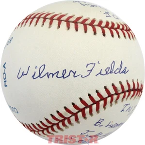 Wilmer Fields Firmado AL Béisbol Inscrito con Su Mejor Alineación de Todos los Tiempos PSA - Imagen 1 de 4