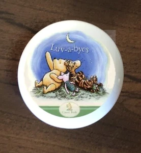 POOH TIGGER PIGLET NIGHT WHITE CERAMIC KITCHEN CABINET DRESSER KNOB DECOR - Picture 1 of 1