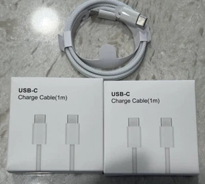2-PACK USB-C Data Fast Charger Cable Cord For Apple iPhone 15 Pro Max XS XR 3 Ft - Picture 1 of 17