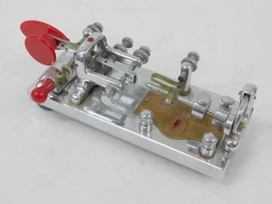 Vibroplex Blue Racer Vintage Chrome Telegraph Key (SN 194457 from 1956) - Picture 1 of 7