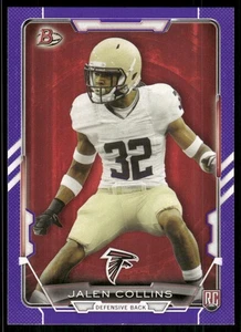 2015 Bowman Jalen Collins Rookie Purple #74 Atlanta Falcons - Bild 1 von 2