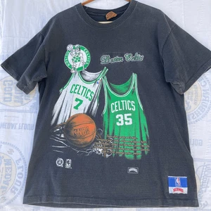 Camiseta de baloncesto NBA vintage negra de una sola puntada de los Boston Celtics - Imagen 1 de 10