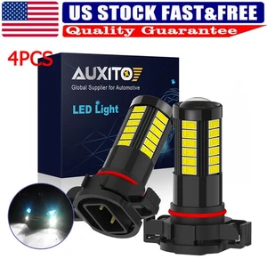 CANBUS White 4000LM 6000K 2504 PSX24W LED Fog Light Bulbs Daytime Running Light - Picture 1 of 9