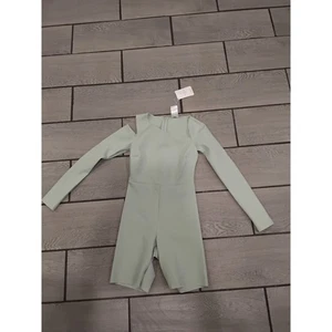 Wolford  Jumpsuit Light Mint Cold Shoulder Long Sleeve Athletic Athleisure-4 - Picture 1 of 6