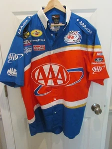 Team Caliber NASCAR Mark Martin #6 AAA Pit Crew Button Up Shirt Size XL - Picture 1 of 12