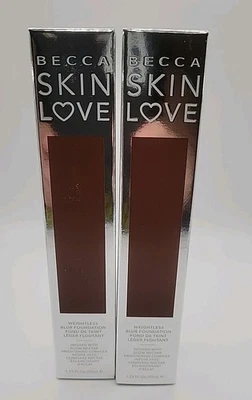 2 x Becca * Skin Love * Weightless Blur Foundation * SIENNA * 2 x 1.23 oz * BNIB - Image 1 of 4
