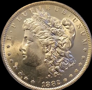 Dólar de plata O Morgan 1882 graduación profesional MS 62 - Imagen 1 de 4