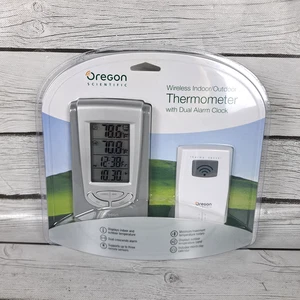 Oregon Scientific Wireless Indoor Outdoor Thermometer + Dual Alarm Clock RAR188S - Picture 1 of 4