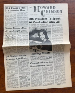Howard College Crimson Zeitung 10. Mai 1963 Birmingham Alabama - Bild 1 von 3