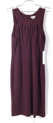 Nuevo con etiquetas Vestido Vaina Calvin Klein Merlot Para Mujer - Talla 12 Foto 1 de 4