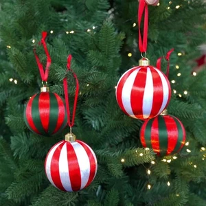 Kunststoff Weihnachtskugel-Set 8 cm Weihnachtsornamentkugel Schaufenster - Picture 1 of 13