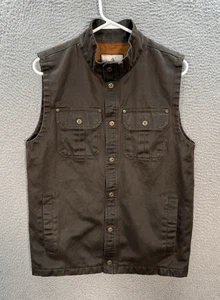 Legendary Whitetails Vest Adult Small Brown Waxed Canvas Outdoors Workwear Chore - Picture 1 of 10
