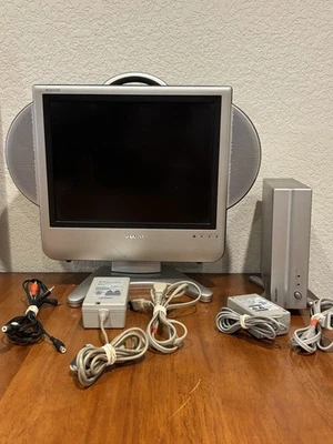Sharp Aquos LC-15L1U-S Liquid Crystal TV w/ Wireless Transmitter Cords Tested - Image 1 of 4