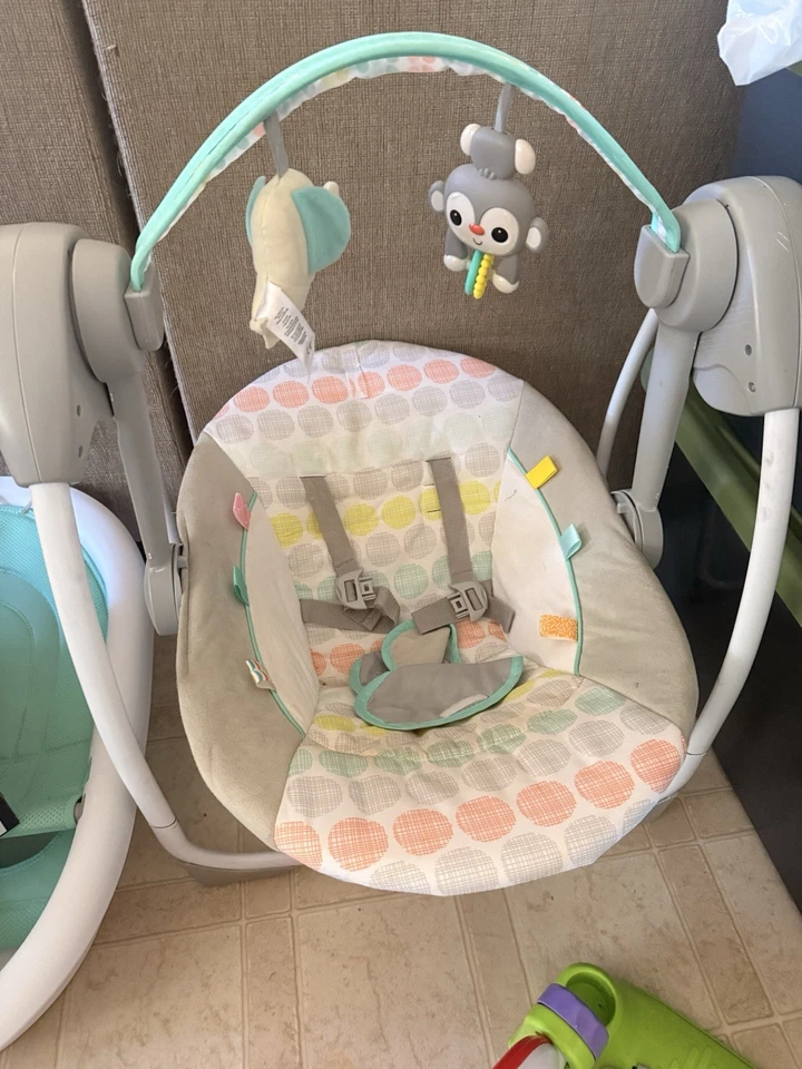 Columpio portátil para bebé Bright Starts 11803 caprichoso salvaje Foto 1 de 1