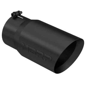 MBRP T5074BLK Stainless Steel Black Angled Round 5 inch Universal Exhaust Tip - Picture 1 of 2