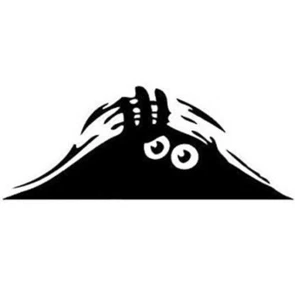 Calcomanía de vinilo Peeking Monster-Ojos grandes - Imagen 1 de 4