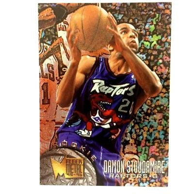 Damon Stoudamire 1995-96 Fleer Metal Rookie Card #200 NBA Toronto Raptors - Imagem 1 de 2
