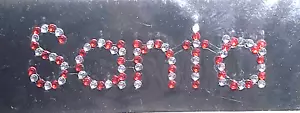 Santa Title Christmas Mambi Stones Me & My Big Ideas Gem Sticker 4" x 1-3/8" - Picture 1 of 1