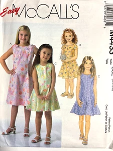 Girl's Dress Sewing Pattern  Size  3 4 5 6   McCall's 4433 Uncut NEW - Picture 1 of 2