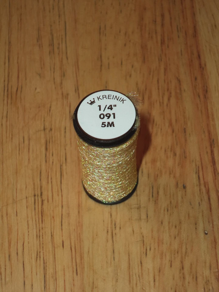 NEW! KREINIK 1/4 RIBBON Metallic Thread 5M SILVER, GOLD, RED, BLACK, PEARL, MORE - Image 1 of 1