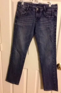 VIGOSS Blue Denim Jeans Women's Size 7 Dungaree Casual Pants - Picture 1 of 8