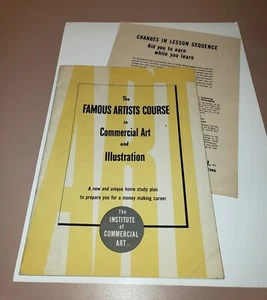 c 1948 FAMOUS ARTISTS Cartoon Course Supplement Booklet ADDENDUM Rockwell Dorne - Picture 1 of 7