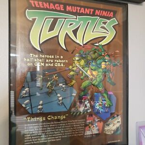 FRAMED Retro 2003 TMNT Teenage Mutant Ninja Turtles Video Game Wall Art V2