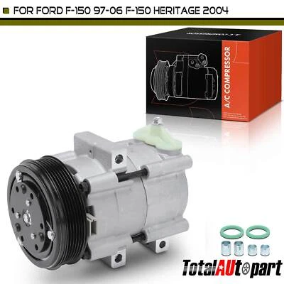 Compresor de aire acondicionado con embrague para Ford F-150 1997-2006 F-150 Heritage 2004 F7LZ19703AA Foto 1 de 4