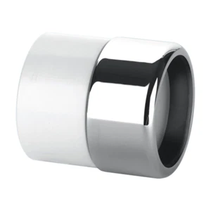 Chrom Ablaufrohr 32 mm 35 mm auf Kunststoff Adapterkupplung - Bild 1 von 2