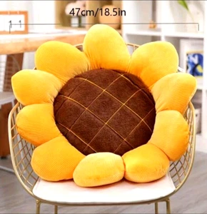Sunflower Floor Pillow Seating Cushion Yellow Sunflower 18.5 in Fast US Shipping - Picture 1 of 7
