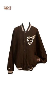 复古 Cooperstown 系列 Majestic 羊毛教士 3XL Letterman 校服夹克 — 第 1/4 张图片