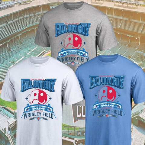 HOT SALE!!! Fall Out B0ys Chicago Team Cubs 2023 T-Shirt Gift Fan Made S-5XL Cover