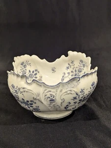Haas & Czjzek, Majolica style Blue and White Compote - Picture 1 of 6