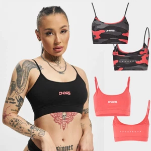 DNGRS Dangerous Bra Trust Sports Bra Sportswear Logo-Print Camouflage Underwear - Picture 1 of 23