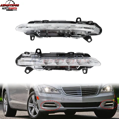 Luz antiniebla diurna LED DRL de 2 piezas para Mercedes S550 S600 S500 2007-2013 Foto 1 de 4