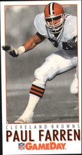 1992 GameDay Football Card #343 Paul Farren