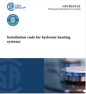 CSA B214:21 HYDRONIC HEATING INSTALLATION CODE - Picture 1 of 1
