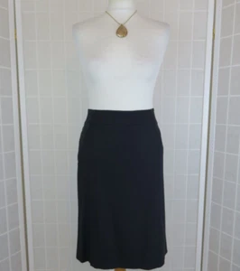 Reiss Skirt Size 10 Black Pinstripe Wool Blend Stretch A Line Smart Office - Picture 1 of 10