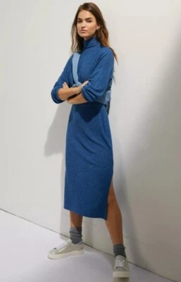 Maxi Vestido Saturday Sunday Mariah Tejido Acanalado Talla Pequeña Azul Anthropologie Foto 1 de 4