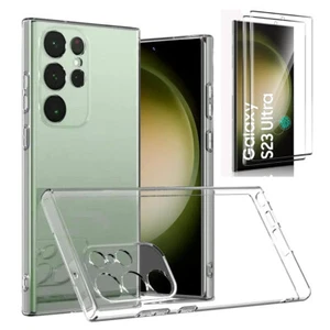 For Samsung Galaxy S23 Ultra/S23 Plus Clear Shockproof Case Slim Bumper Cover - Picture 1 of 11