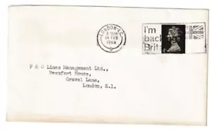 14/2/1968 UK GB Cover - London EC Slogan (I'm Backing Britain) Postmark - Picture 1 of 2