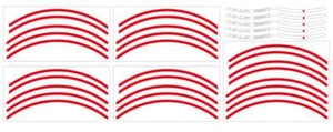 WORLDWALK for Kawasaki Ninja 250/ Ninja 250SL Red Rim Sticker Cutting Sheet - Picture 1 of 2