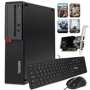 Lenovo Gaming Desktop SFF PC i5-8500 16GB Ram 1TB SSD Nvidia GTX 1050ti WIn 11 - Picture 1 of 8