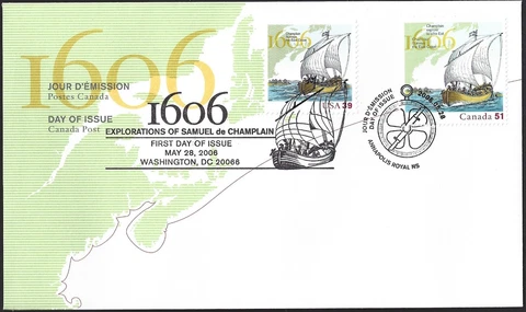 Canada # 2155  Champlain - Joint Issue   Brand New 2006 Unaddressed  Issue Cover